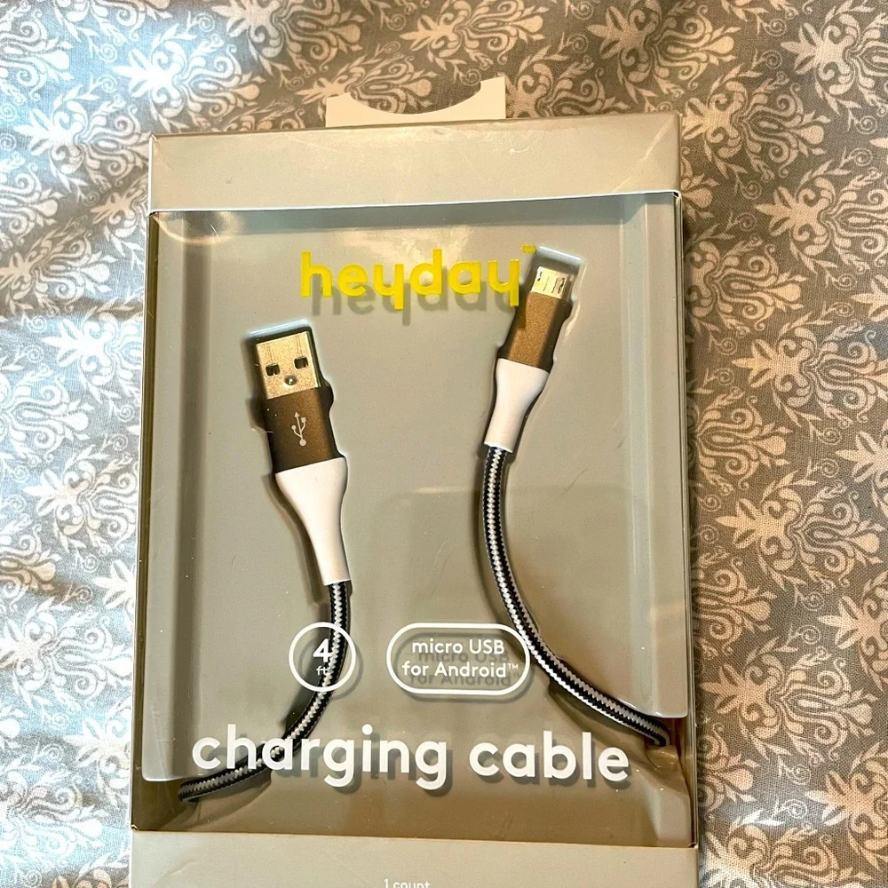 Heyday micro usb for Android 4 ft charging cable